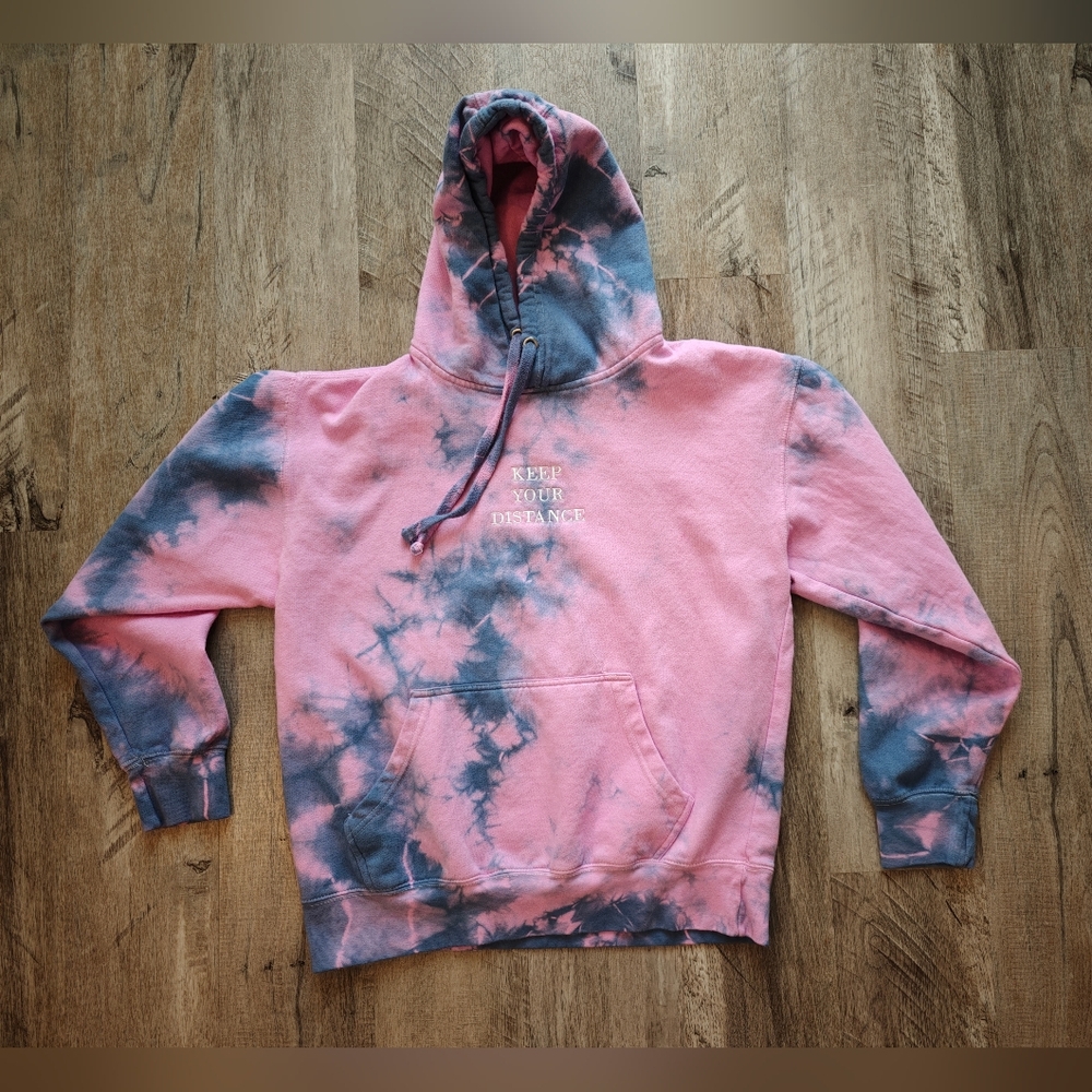 Blue Crown Keep Your Distance Tie-Dye Hoodie